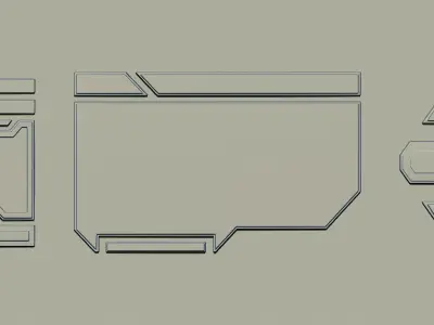 80 SCI-FI VDM and IMM Brushes Pack 3D model