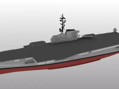 USS CORAL SEA CV43 aircraft carrier print ready model 3D print model