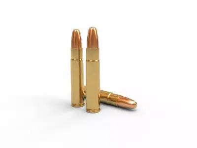 356 Winchester Ammo Low-poly 3D model