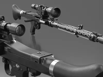 Imperial DLT-19X Sniper Blaster Rifle 3D model