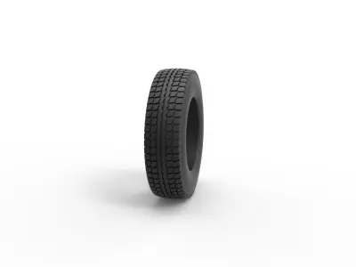 Tire of Pickup Truck Scale 1 to 25 3D print model