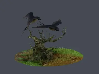 Swallow Wild Goose Eagle bird 3D model