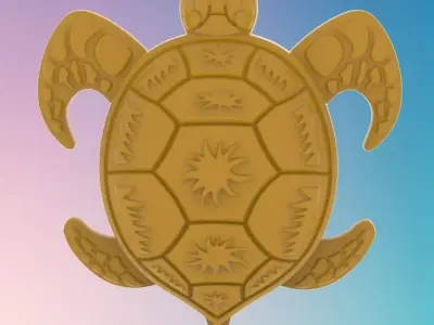 Turtle 4 3D MODEL STL FILE FOR CNC ROUTER 3D print model