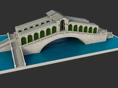 Rialto Bridge Venice 3D model