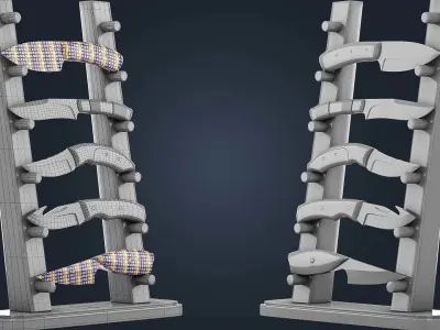 40 Knife Base Mesh Vol 04 Game Ready Low-poly 3D model