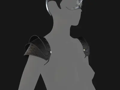 Dragon helmet and pauldron 3D model