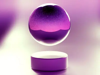Magic floating sphere Free low-poly 3D model