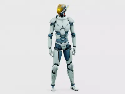 CYBORGTOPIA B-19 Rigged for Unreal Engine - Unity - MIXAMO 3D model