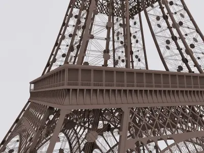 Highly Detailed Eiffel Tower 3D model