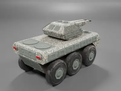 Low-Poly Armored Vehicles Pack Free low-poly 3D model