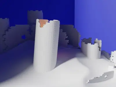 Broken Castle Low-poly 3D model