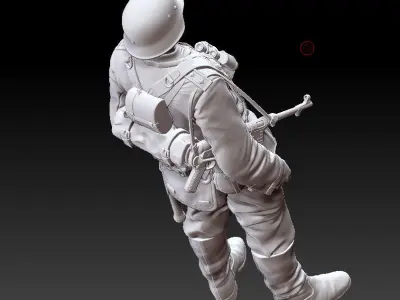 German officer 3D print model