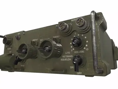 Radio military AN PRC-77 3D model