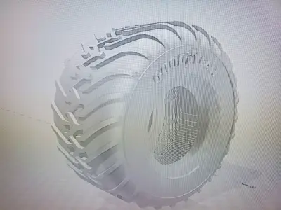 RC Monster Truck 48 inch Good Year Super Terra Tire and wheel Free 3D print model