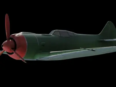 Airplane from World War II Lavochkin 5 3D model