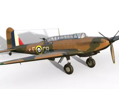 Fairey Battle bomber 3D model