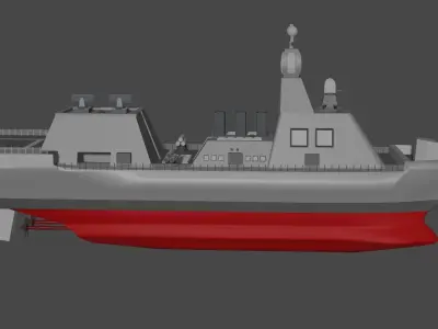 Aslanbekov Class Corvette Design Concept 3D model