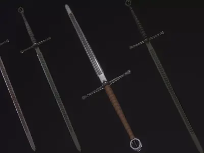 Gallowglass Claymore - A Scottish-Irish Greatsword Low-poly 3D model