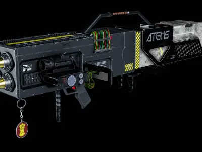 Anti-Tank Guided Missile System Low-poly 3D model