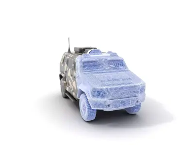 Camouflage Armored Vehicle model pack Low-poly 3D model