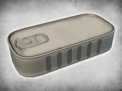 Small Metal Can Low-poly 3D model