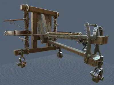 Roman Arrow Ballista -Ancient Archer Low-poly 3D model