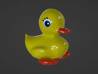 Inflatable Duck Toy 3D model