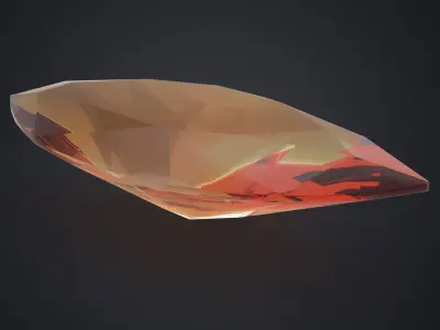 Marquise Cut Imperial Topaz 3D model
