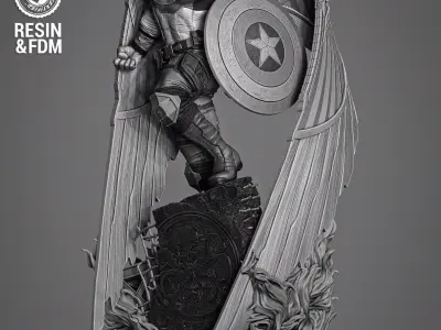Wicked Marvel Falcon Sculpture 3D print model