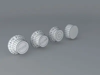 Guitar knobs Free 3D model