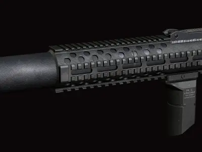 AS VAL russian rifle  Low-poly 3D model