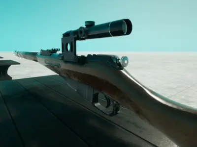 Mosing Nagant Sniper Low-poly 3D model