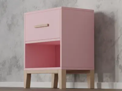 Modern Bedside Design Free 3D model buy