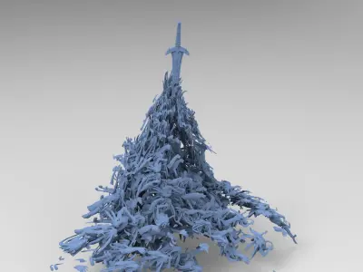 Dantes Hellscape bodies tower 1 3D model