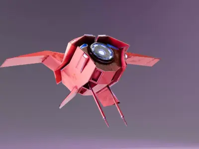 Sci-Fi Hospital Drone - Game Ready Low-poly 3D model