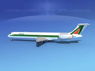 McDonnell Douglas MD83 Alitalia 3D model