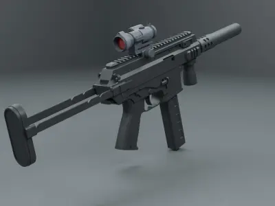 3d gun model 3D model