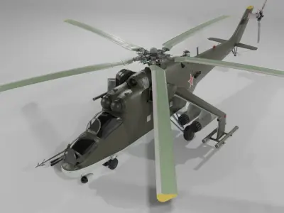Mil Mi-24P Hind Free 3D model