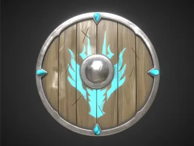 Dragon Shield  Low-poly 3D model