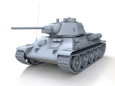 T-34-76 - Model 1943 - Factory 112 - Soviet Medium Tank  3D model