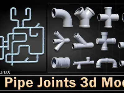 45 Pipe Joints 3D Models 3D model