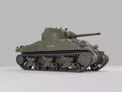 M4 Sherman Tank 3D model
