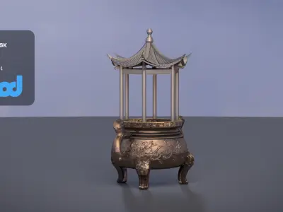 Outdoor Incense Burner 3D model