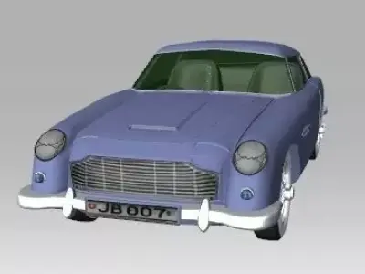 Aston Martin DB5 Low-poly 3D model