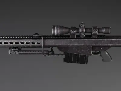 Barrett M82A1 sniper rifle 3D model