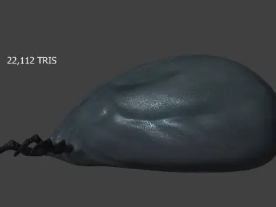 well fed tick Low-poly 3D model