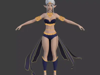 Stylized 3D Character Model Low-poly 3D model