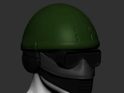helmet high poly sculpt 3d printable ver 7 3D model 3D model 222