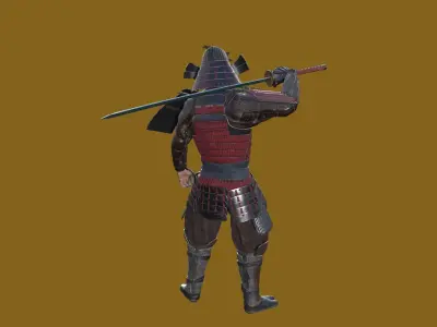 Samurai  Low-poly 3D model