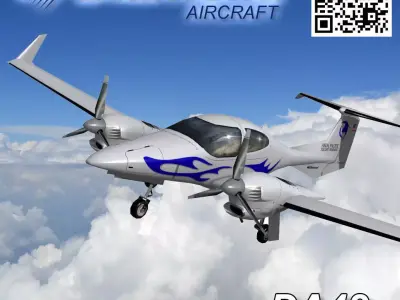 Diamond DA-42 Low-poly 3D model